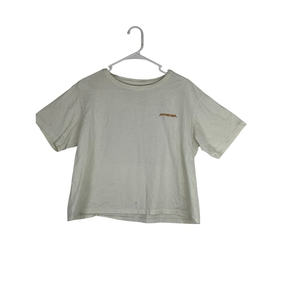 Patagonia Womens Sunrise Rollers Organic Easy Cut T Shirt Birch White Medium